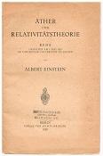 Äther und Relativitätstheorie. Rede gehalten am 5. Mai 1920 an der Reichs-Universität zu Leiden