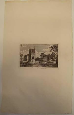 Sharnford Church & Parsonage House, Antique Print
