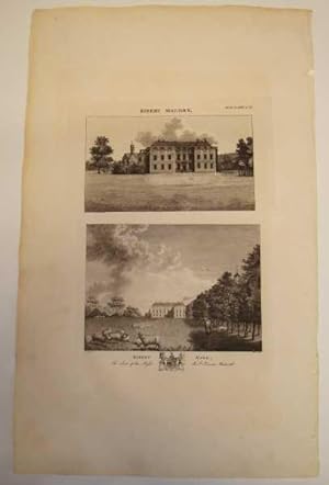 Kirkby Malory and Kirkby Hall, Antique Print