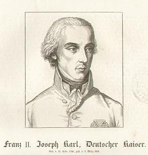 Bild des Verkufers fr Franz Joseph Karl, Erzherzog von sterreich, spter Kaiser Franz II. (1768-1838). zum Verkauf von Antiquariat A. Suelzen