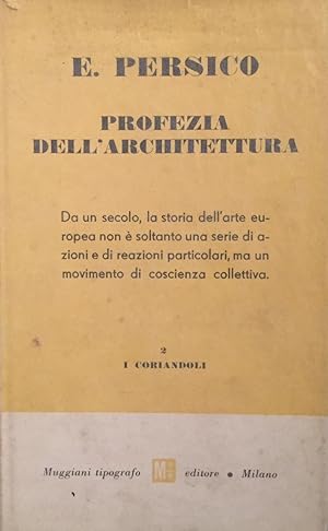Immagine del venditore per Profezia dell'architettura venduto da Giorgio Mastinu
