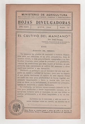 Imagen del vendedor de Hojas divulgadoras. Ao XXXVI. Mayo, 1944. N 16. El cultivo del manzano. a la venta por Librera El Crabo