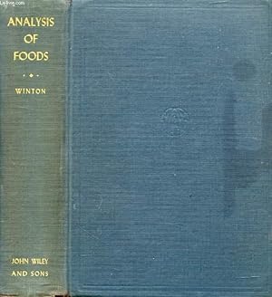 Image du vendeur pour THE ANALYSIS OF FOODS mis en vente par Le-Livre