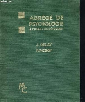 Bild des Verkufers fr ABREGE DE PSYCHOLOGIE - A L'USAGE DE L'ETUDIANT - 3E EDITION zum Verkauf von Le-Livre