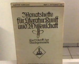 Monatshefte für Literatur, Kunst und Wissenschaft - Zeitschrift der Buchgemeinde 10. Jahrg. Heft ...