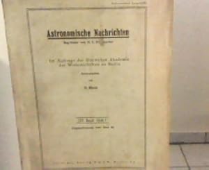 Bild des Verkufers fr Astronomische Nachrichten 275. Band, Heft 1., Mai 1947. zum Verkauf von Zellibooks. Zentrallager Delbrck