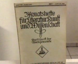 Monatshefte für Literatur, Kunst und Wissenschaft - Zeitschrift der Buchgemeinde 10. Jahrg. Heft ...