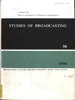 Bild des Verkufers fr Swedish Public Service Television: Quality for Sale? in: No. 30 Studies of Broadcasting; zum Verkauf von books4less (Versandantiquariat Petra Gros GmbH & Co. KG)