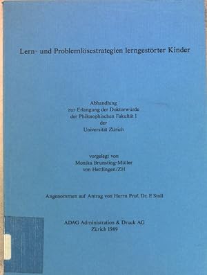 Bild des Verkufers fr Lern- und Problemlsestrategien lerngestrter Kinder; Dissertation. zum Verkauf von books4less (Versandantiquariat Petra Gros GmbH & Co. KG)