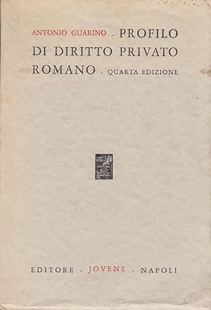 Immagine del venditore per PROFILO DI DIRITTO PRIVATO ROMANO venduto da Arca dei libri di Lorenzo Casi