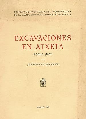 Imagen del vendedor de EXCAVACIONES EN ATXETA. FORUA (1960). a la venta por Librera Torren de Rueda