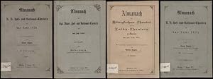 Bild des Verkufers fr Almanach des Kgl. Bayer. Hof- und National-Theaters auf das Jahr 1869 (bis 1872). 4 Bnde. zum Verkauf von Antiquariat Thomas Mertens