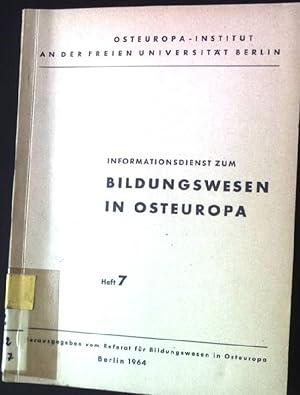 Seller image for Sowjetunion : Diskussion ber die Differenzierung der Mittelschule. - in : Informationsdienst zum Bildungswesen in Osteuropa Heft 7. herausgegeben von der Abteilung fr Bildungswesen in Osteuropa, for sale by books4less (Versandantiquariat Petra Gros GmbH & Co. KG)