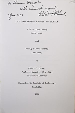 Image du vendeur pour The Geologists Crosby of Boston mis en vente par Casa Camino Real