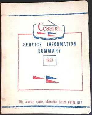 Imagen del vendedor de Cessna Service Information Summary 1967 a la venta por The Aviator's Bookshelf