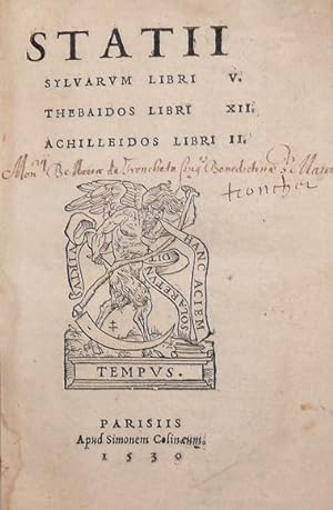 Statii Sylvarum libri V, Thebaidos libri XII, Achilleidos libri II.