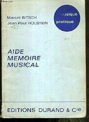 Bild des Verkufers fr Aide Memoire Musical - Musique Pratique. zum Verkauf von JLG_livres anciens et modernes