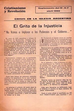 Imagen del vendedor de CRISTIANISMO Y REVOLUCION. Suplemento de Nos. 6 - 7 abril de 1968. (Crisis en la iglesia argentina) a la venta por Buenos Aires Libros