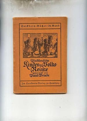 Bild des Verkufers fr Plattdeutsche Kinder- und Volksreime zum Verkauf von Klaus Kreitling