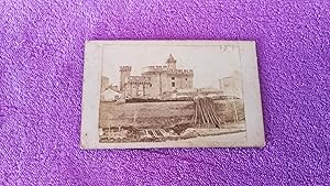 FOTOGRAFIA MINIATURA DEL CASTILLO DE PERPIGNAN, L. SCANAGATTI, 9X5, RARA 1875