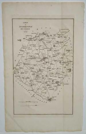 Map of Sparkenhoe Hundred Leicestershire Antique Engraving