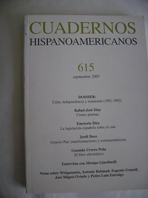 CUADERNOS HISPANOAMERICANOS-Nº 615 (septiembre 2001)