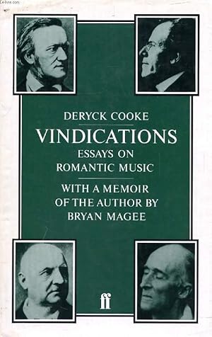 Seller image for VINDICATIONS, ESSAYS ON ROMANTIC MUSIC for sale by Le-Livre