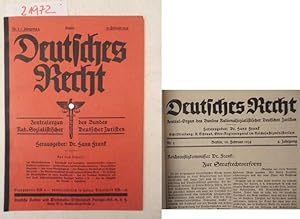 Seller image for Deutsches Recht: Zentralorgan des Bundes Nat.-Sozialistischer Deutscher Juristen. 4.Jahrgang 1934 * Heft 3 vom 10.Februar 1934 for sale by Galerie fr gegenstndliche Kunst
