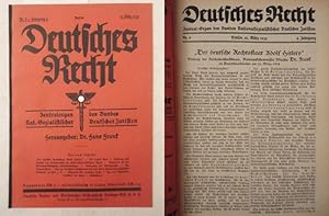 Seller image for Deutsches Recht: Zentralorgan des Bundes Nat.-Sozialistischer Deutscher Juristen. 4.Jahrgang 1934 * Heft 6 vom 25.Mrz 1934 for sale by Galerie fr gegenstndliche Kunst