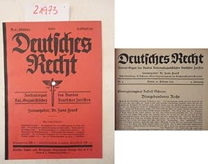 Seller image for Deutsches Recht: Zentralorgan des Bundes Nat.-Sozialistischer Deutscher Juristen. 4. Jahrgang 1934 * Heft 4 vom 25.Februar 1934 for sale by Galerie fr gegenstndliche Kunst