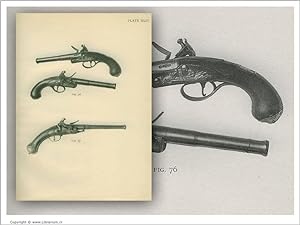 Seller image for [European Hand Firearms of the Sixteenth, Seventeenth & Eighteenth Century:] "Cannon Barrel Holster Pistols, and Cannon Barrel Holster Pistols with Barrel Attached by Swivel Ring." [ORIGINAL COLLOTYPE PRINT]. for sale by Librarium of The Hague