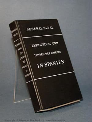 Imagen del vendedor de Entwicklung und Lehren des Krieges in Spanien. [Les Leons de la Guerre d'Espagne]. a la venta por Librarium of The Hague