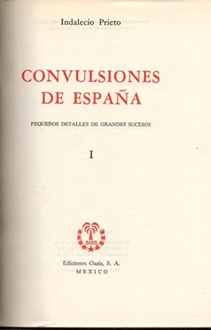 Bild des Verkufers fr CONVULSIONES DE ESPAA. PEQUEOS DETALLES DE GRANDES SUCESOS. zum Verkauf von Librera Javier Fernndez