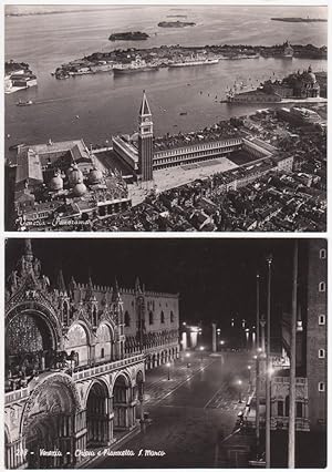 Lotto di 2 cartoline - Post Cards - Venezia Panorama e Venezia - Chiesa e Piazzetta S. Marco