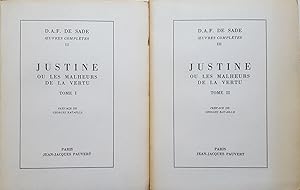 Seller image for Justine ou les malheurs de la vertu. II Volumi. for sale by LIBRERIA PAOLO BONGIORNO