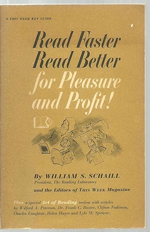 Seller image for Read Faster Read Better for Pleasure and Profit! for sale by Sabra Books