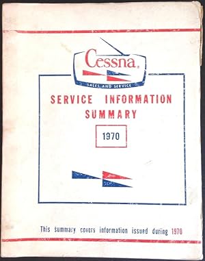 Imagen del vendedor de Cessna Service Information Summary 1970 a la venta por The Aviator's Bookshelf