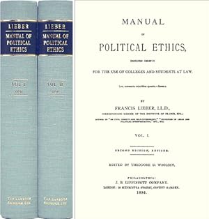 Bild des Verkufers fr Manual of Political Ethics. Second Edition, Revised. 2 Vols zum Verkauf von The Lawbook Exchange, Ltd., ABAA  ILAB