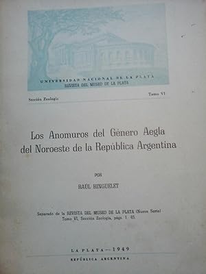 Imagen del vendedor de LOS ANOMUROS DEL GENERO AEGLA DEL NOROESTE DE LA REPUBLICA ARGENTINA a la venta por DEL SUBURBIO  LIBROS- VENTA PARTICULAR