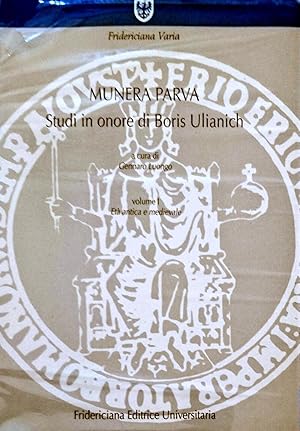 Munera parva Studi in onore di Boris Ulianich