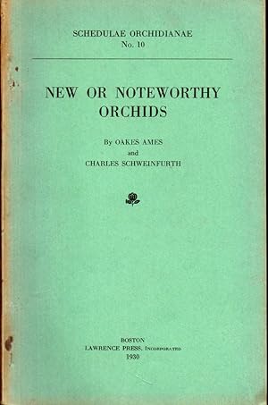 Bild des Verkufers fr Schedulae Orchidianae No. 10: New or Noteworthy Orchids zum Verkauf von Kenneth Mallory Bookseller ABAA