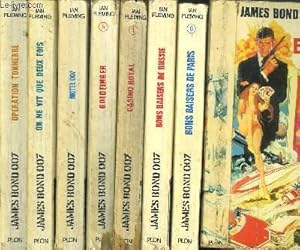 Seller image for LOT DE 8 LIVRES : TITRES EN SOMMAIRE DONT : Vivre et laisser mourir - Bons baisers de Paris - Bons baisers de Russie - Casion Royal - Golfinger - Motel 007 - On ne vit que deux fois - Opration tonnerre. for sale by Le-Livre