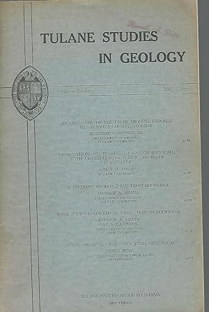 Seller image for Tulane Studies in Geology: Volume 4, No. 2: May 27, 1966 for sale by Dorley House Books, Inc.