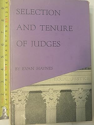 Seller image for Selection and Tenure of Judges for sale by Early Republic Books