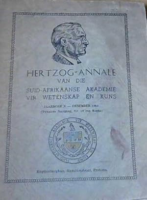 Image du vendeur pour Hertzog-Annale van die Suid-Afrikaanse Akademie vir Wetenskap en Kuns. Jaarboek X - Desember 1963. (twaalfde Jaargang, Nr. 16 van Reeks) mis en vente par Chapter 1