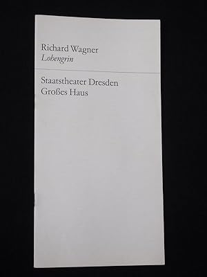 Bild des Verkufers fr Programmheft Staatstheater Dresden, Groes Haus 1967/68. LOHENGRIN von Richard Wagner. Musikal. Ltg.: Rudolf Neuhaus, Insz.: Erich Geiger, Bhnenbild/ Kostme: Gerhard Schade. Mit Fred Teschler, Octavian Naghiu, Brnnhild Friedland, Siegfried Gtz, Hajo Mller, Renate Hrtel, Wilfried Schal, Klaus Herrich, Karl-Heinz Koch zum Verkauf von Fast alles Theater! Antiquariat fr die darstellenden Knste