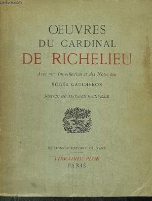 Seller image for OEUVRES DU CARDINAL DE RICHELIEU for sale by Le-Livre