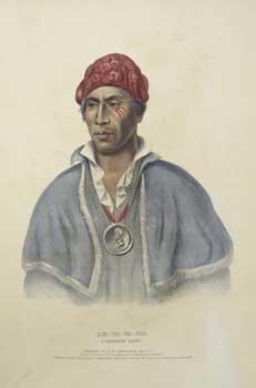 Bild des Verkufers fr Qua-Ta-Wa-Pea, a Shawanoe Chief from History of the Indian Tribes of North America. (First edition) zum Verkauf von Wittenborn Art Books