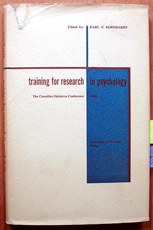 Training for Research in Psychology. The Canadian Opinicon Conference May 1960