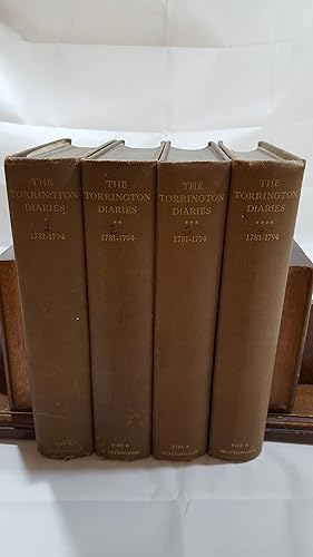 Imagen del vendedor de THE TORRINGTON DIARIES: CONTAINING THE TOURS THROUGH ENGLAND AND WALES OF THE HON. JOHN BYNG (LATER FIFTH VISCOUNT TORRINGTON) BETWEEN THE YEARS 1781 AND 1794: VOLS. I - IV. a la venta por Cambridge Rare Books